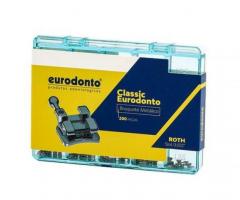 Bráquete de Aço Monobloco Roth 022 Kit 10 casos - Eurodonto